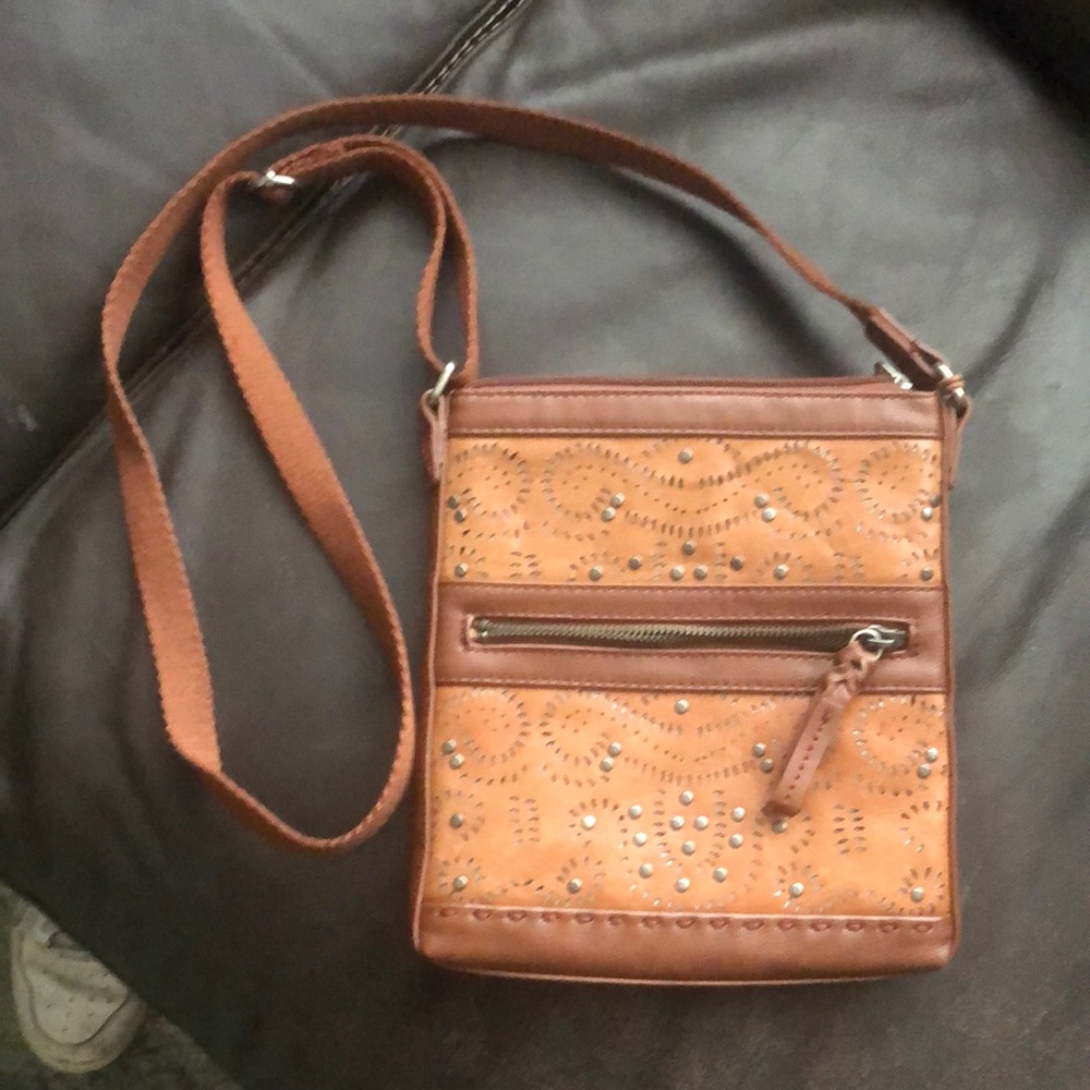 The Sak Brown Leather Crossbody Bag